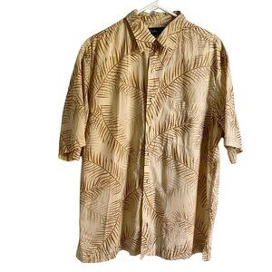 Caribbean Blues by Roundtree & Yorke Short Sleeve Button Down Shirt Large